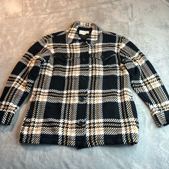 🎯Outerknown Cloud Weave Shirt Jacket Salt Cabin Plaid Size XS - Picture 4 of 16